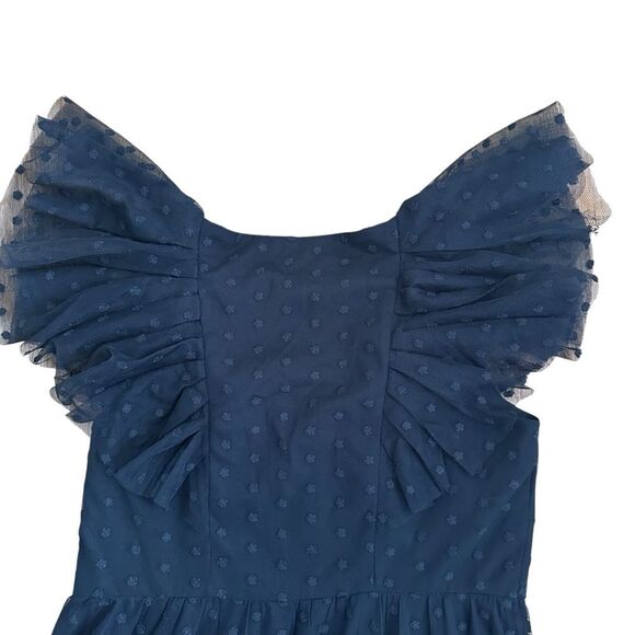 Tuckernuck Women’s Black Onyx Tulle Mesh Lace Giselle Maxi Dress Size M New - Picture 9 of 10